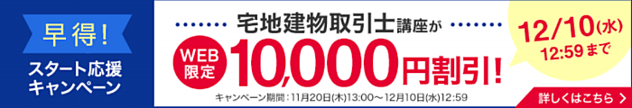 ユーキャンの宅建通信講座の割引・キャンペーン情報